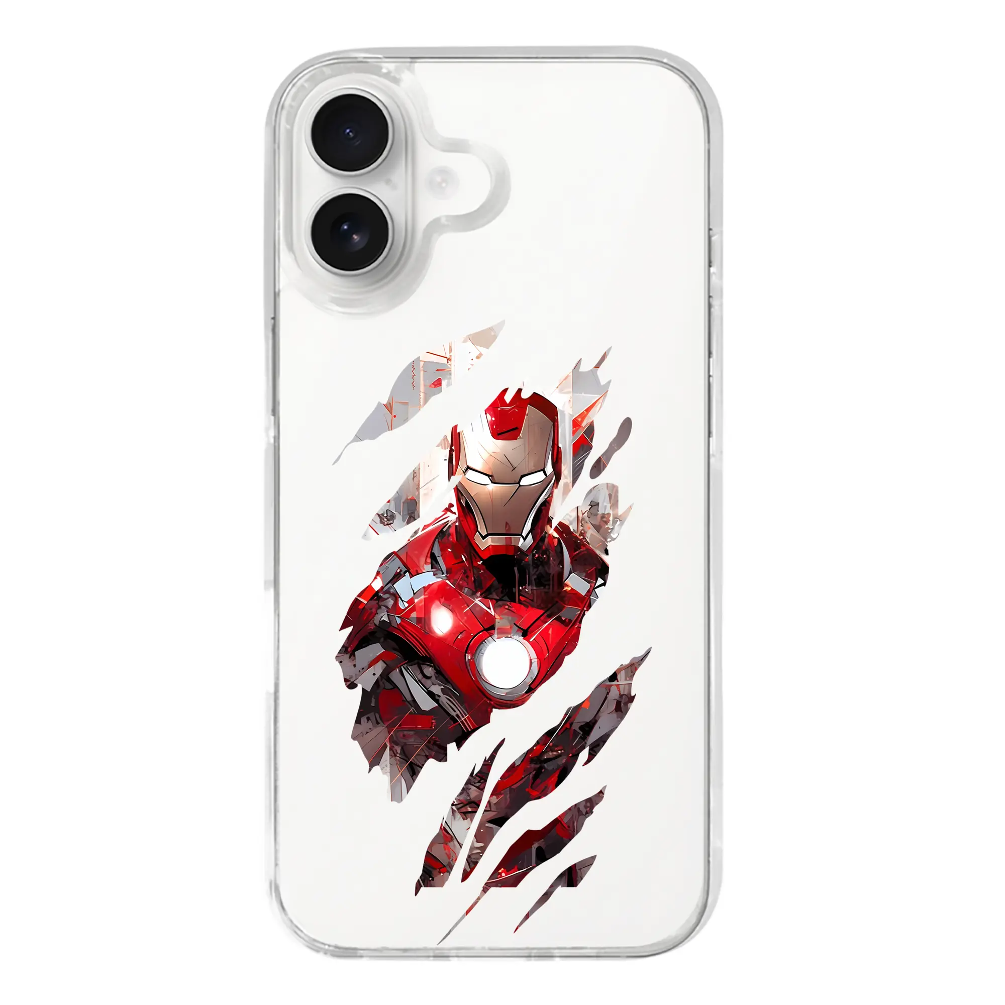 アベンジャーズ (Avenjāzu) グッズ アイアンマン（Iron Man） - iPhone 17シリーズ 透明スマホケース – 薄型・耐衝撃・精密フィット保護カバー